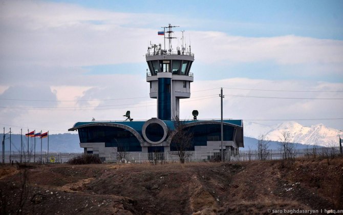 Xocalı aeroportunda Rusiya və Ermənistan bayraqları dalğalanır, üstəlik...-FOTO