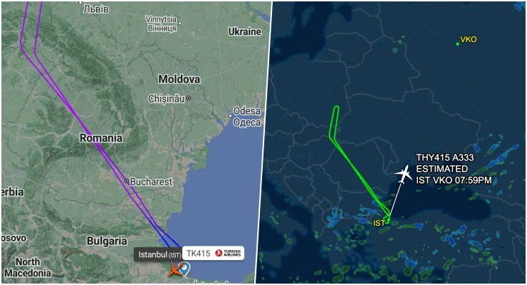 Türk Hava Yollarının Moskvaya uçan təyyarəsi dönüş edərək geri döndü- BU SƏBƏBDƏN 