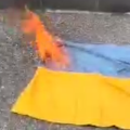 В Ереване сожгли флаг Украины