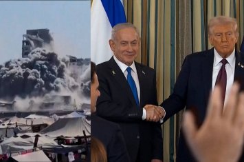 Tramp Netanyahuya Qəzzanı bombalamağı dayandırmağı əmr etdi...- 72 nəfər öldürüldü...