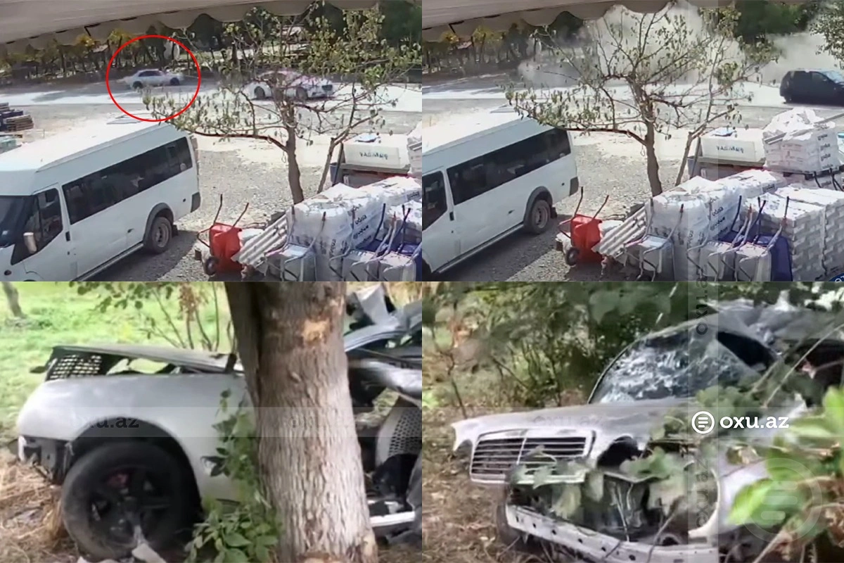 Şabranda ölümlə nəticələnən ağır qəzanın ANBAAN GÖRÜNTÜLƏRİ