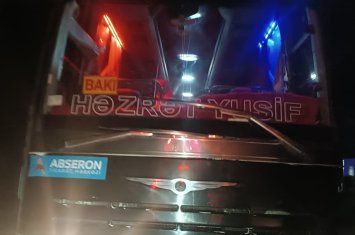 Tovuzda sərnişin avtobusu qəzaya düşüb - FOTOLAR