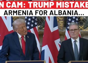 Tramp 3-cü dəfə Ermənistanı Albaniya, Azərbaycanı isə “Aberbaycan” adlandırdı...+VİDEO