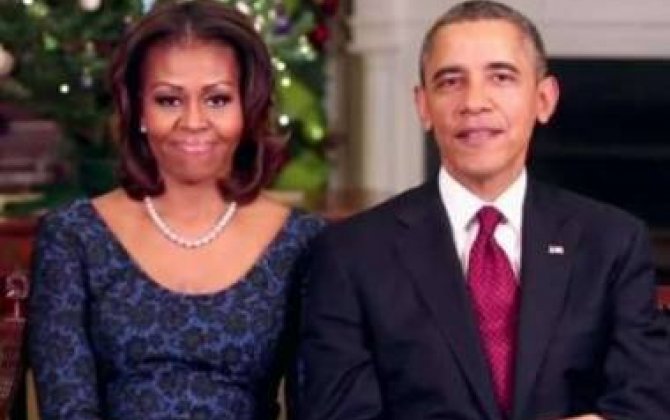Obama boşanmadığını sübut etdi -  (Video)