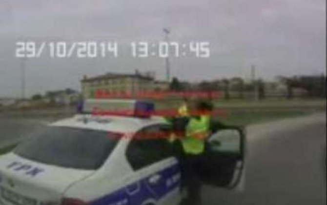 Yol polisinin sürücüyə hücumu və ağır söyüşləri ”“  YENİ VİDEO 18+