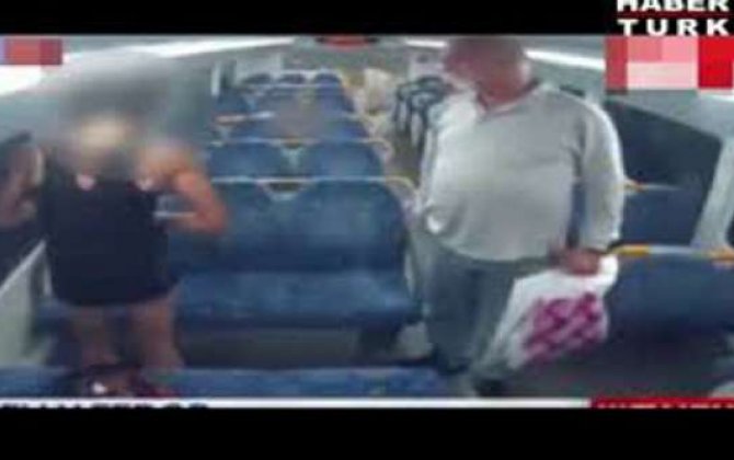 Avtobusda qızı zorladı və ... -  VİDEO