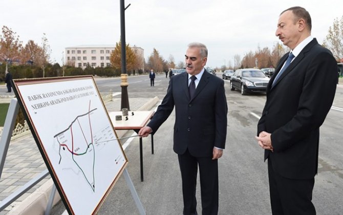 Prezident yolun açılışını etdi  - Naxçıvanda + Fotolar