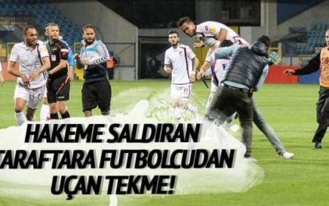 Türkiyə  futbolunda növbəti “döyüş” : oyunçu azerkeşi təpiklədi