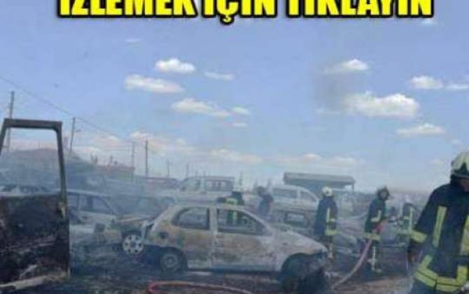 Türkiyədə avtomobil dayanacağında yanğın çıxdı, 70-dən çox avtomobil yanıb kül oldu 