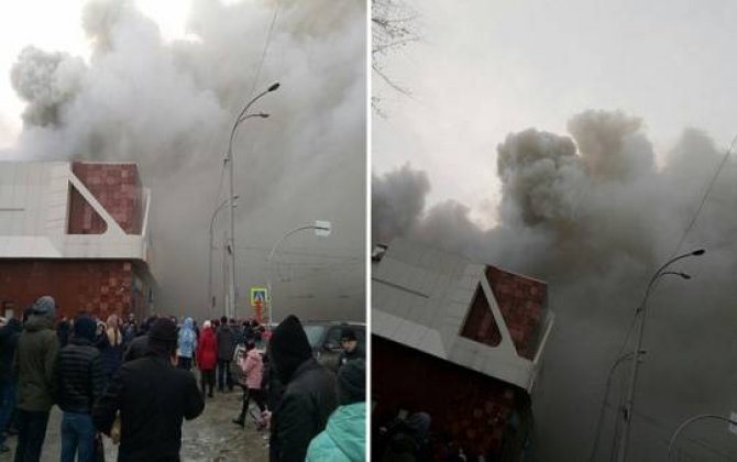 Rusiyada ticarət mərkəzində yanğın  - 4 uşaq öldü + Video