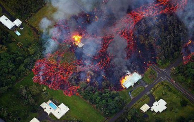 Havay adasında vulkan yüzdən çox evi dağıtdı -  VİDEO