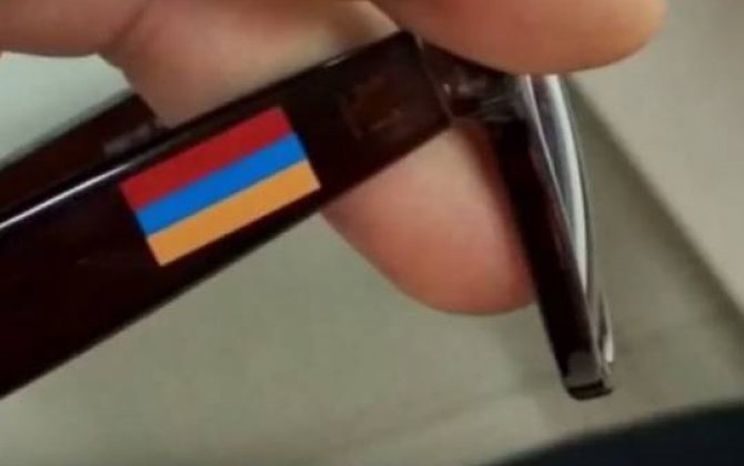 Bakıda üzərində Ermənistan bayrağı olan eynək satılır –  VİDEO