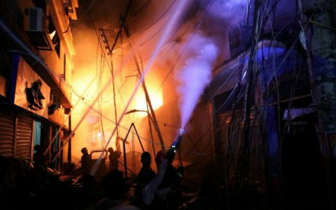 Banqladeşdə güclü yanğın:  81 ölü - FOTO/VİDEO