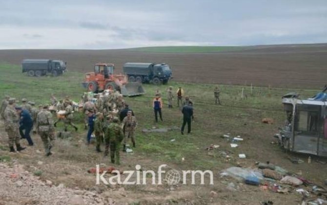 Qazaxıstanda avtobus qəzası -   11 nəfər ölüb