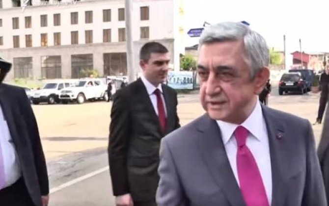 Serjik Sərkisyan Azərbaycan torpağında prezident kimi qarşılandı- VİDEO