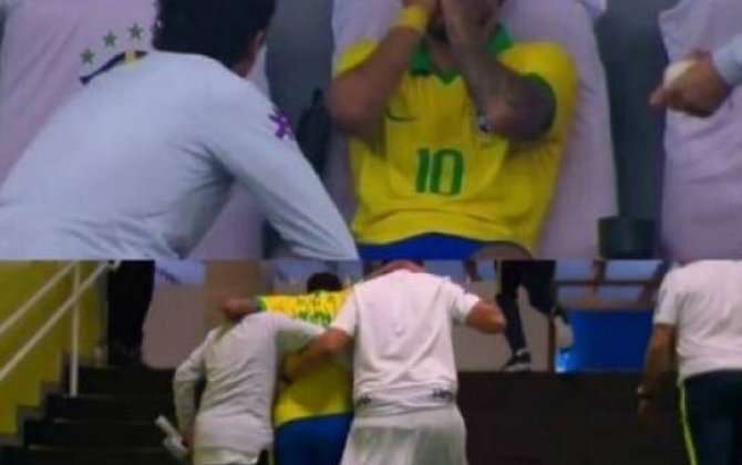 Neymar zədələnərək meydanı göz yaşları ilə tərk edib 