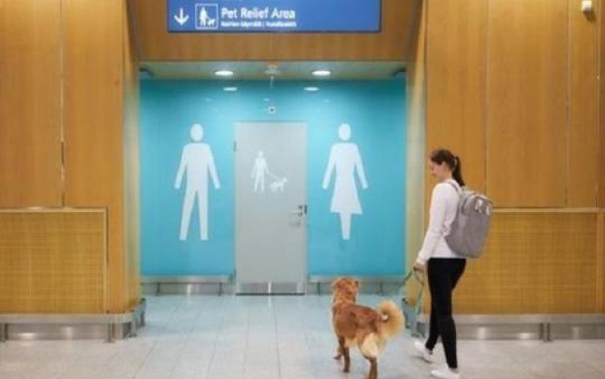 Finlandiyanın hava limanında ev heyvanları üçün tualet açıldı
 