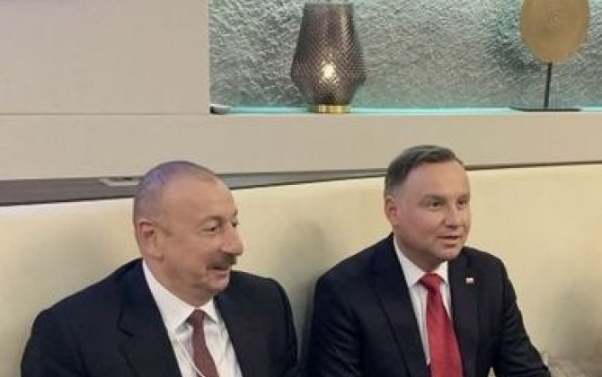 İlham Əliyev Polşa Prezidenti ilə görüşdü -  FOTO