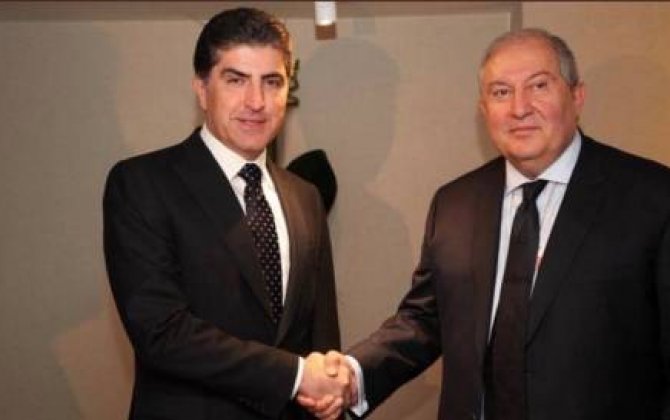Ermənistan prezidenti İraq Kürdüstanının başçısı ilə qapalı görüş keçirdi...-FOTO