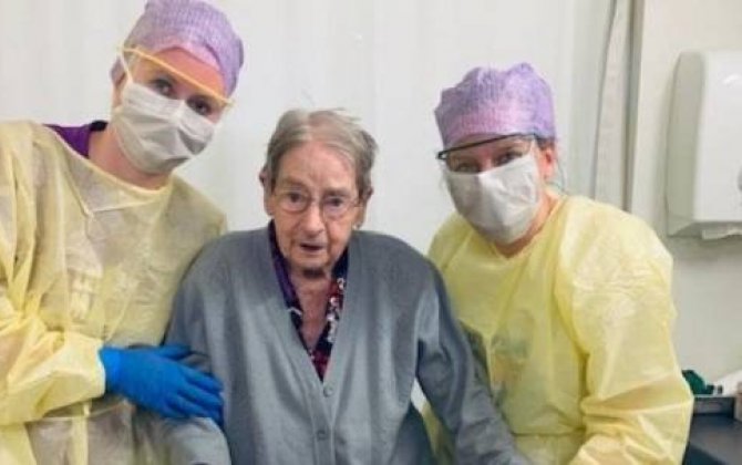 101 yaşlı qadın koronavirusa qalib gəldi...