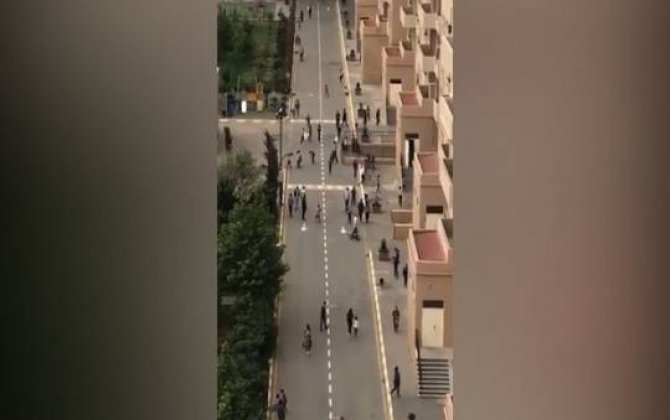 Karantini pozanlar polisi görüb evlərinə qaçdı -  VİDEO