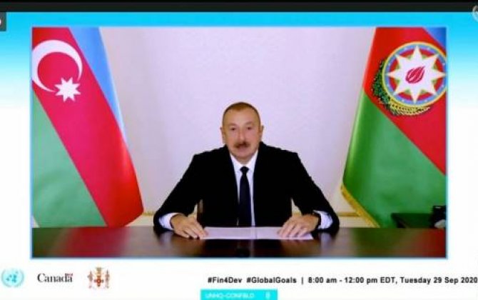 İlham Əliyev dövlət və hökumət başçılarının toplantısında videoformatda çıxış edib
 