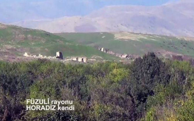 Füzuli rayonunun işğaldan azad olunan Horadiz kəndinin yeni videogörüntüsü -  VİDEO