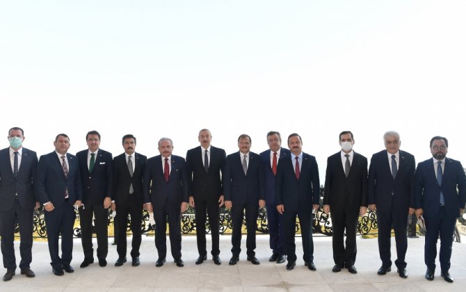 İlham Əliyev Türkiyə parlamentinin sədrini qəbul etdi  - FOTOLAR
