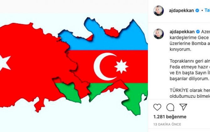 Ajda Pekkan:  “Azərbaycanlı qardaşlarımıza sevgi göndərirəm”