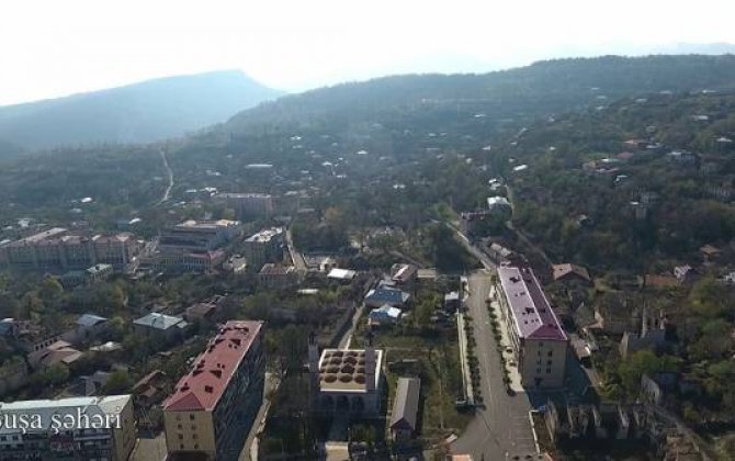 Şuşa şəhərinin havadan görüntüsü- VİDEO