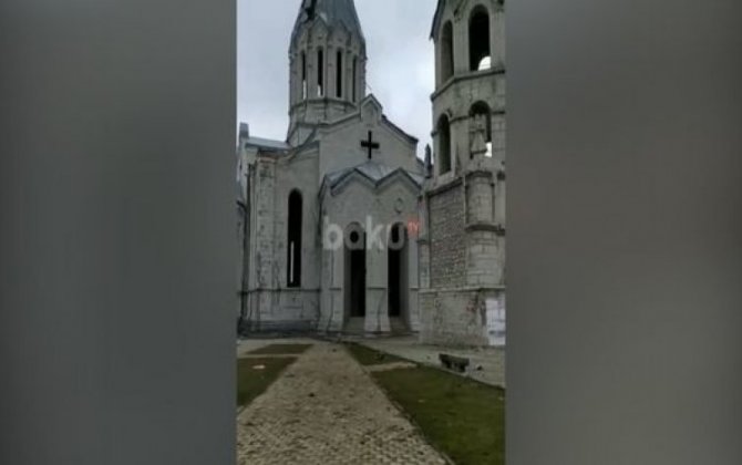 Эксклюзивные кадры церкви Газанчы в Шуше – ВИДЕО