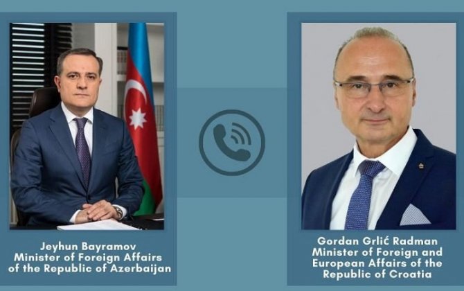 Глава МИД Азербайджана провел телефонный разговор с хорватским коллегой