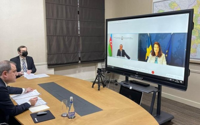 Главы МИД Азербайджана и Швеции провели встречу в формате видеоконференции