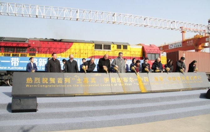 Состоялась церемония встречи первого экспортного поезда из Турции в Китай по ж/д Баку-Тбилиси-Карс-(фото)