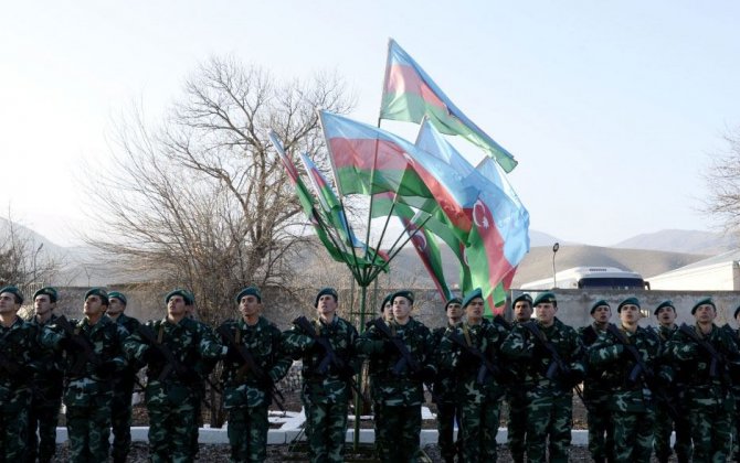 На заставе «Бартаз» пограничного отряда «Горадиз» поднят Государственный флаг Азербайджана-(фото)