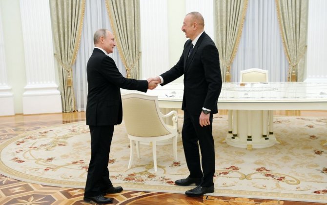 В Москве проходит трехсторонняя встреча между Президентом России, Президентом Азербайджана и премьер-министром Армении-(фото)