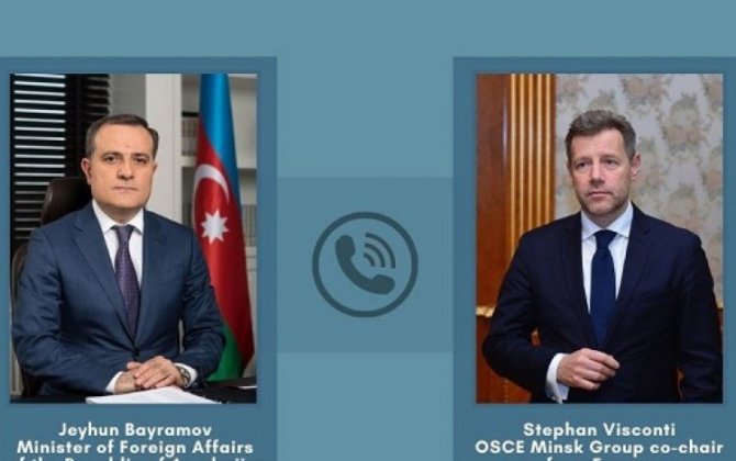 Состоялся телефонный разговор главы МИД Азербайджана и сопредседателя МГ ОБСЕ от Франции