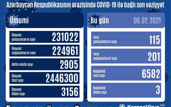 В Азербайджане выявлено еще 115 случаев заражения коронавирусом