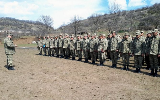 Azad olunan ərazilərdə xidmət edən hərbçilərlə görüşlər keçirilir - FOTO