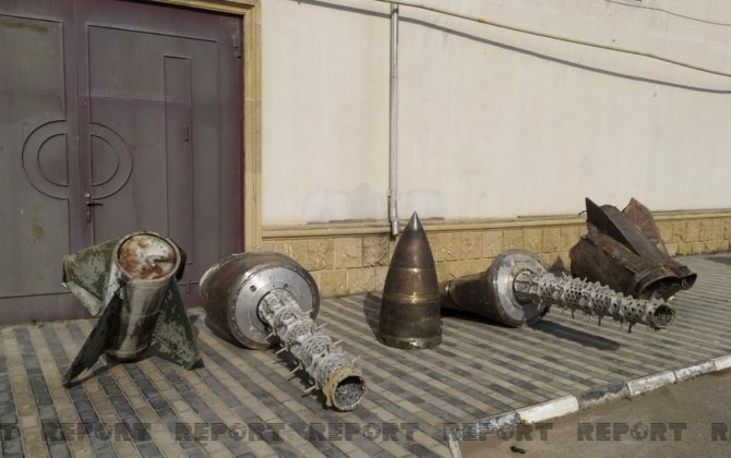 Azərbaycana atılan “İsgəndər-M”in qalıqları Hərbi Qənimətlər Parkına təqdim olunub