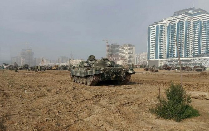 Hərbi Qənimətlər Parkında düşmənin 150-dək ağır texnika, tanklar, artilleriya qurğuları toplanıb