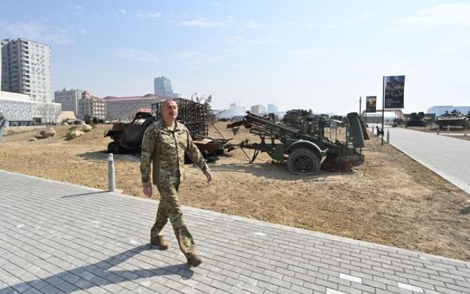 İlham Əliyev Bakıda Hərbi Qənimətlər Parkının açılışında iştirak etdi - YENİLƏNİB + FOTO/VİDEO