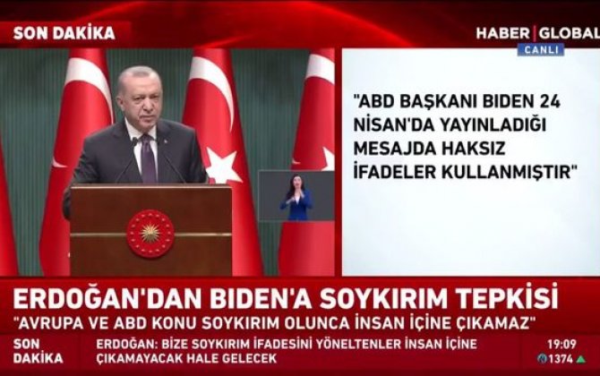 Ərdoğan: “Tarixdəki hadisələrin araşdırılması tarixçilərə həvalə edilməlidir, siyasətçilərə yox” - VİDEO