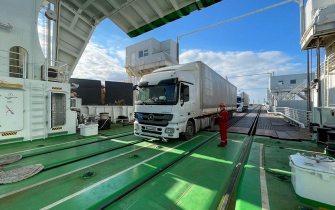 Azərbaycanda ilk dəfə inşa edilən “Ro-Pax” gəmisi ilə Qazaxıstana yükdaşıma başlanılır - VİDEO