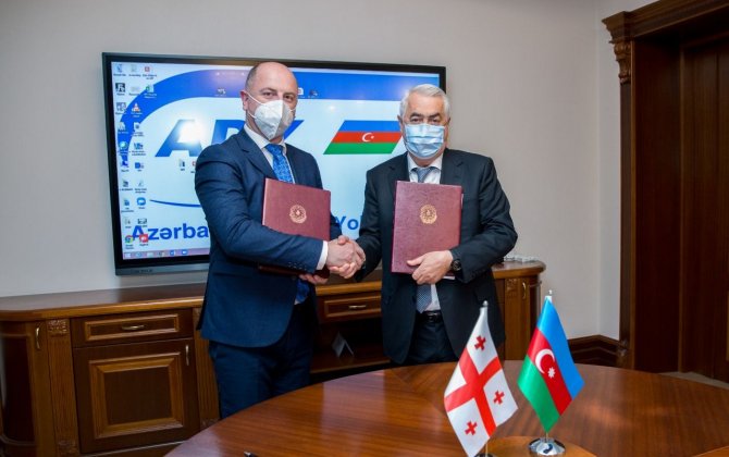 Azərbaycan və Gürcüstan dəmir yolları arasında əməkdaşlığa dair sənəd imzalandı - FOTOLAR