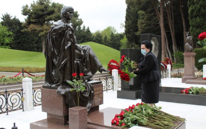 Bakı Slavyan Universitetinin müəllim və tələbələri Heydər Əliyevin məzarını ziyarət ediblər-FOTOLAR