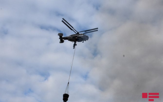 К тушению пожара вблизи Набрана привлечен вертолет МЧС