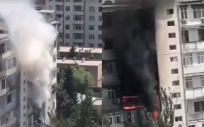 В Баку вспыхнул пожар в жилом доме — ВИДЕО/ОБНОВЛЕНО