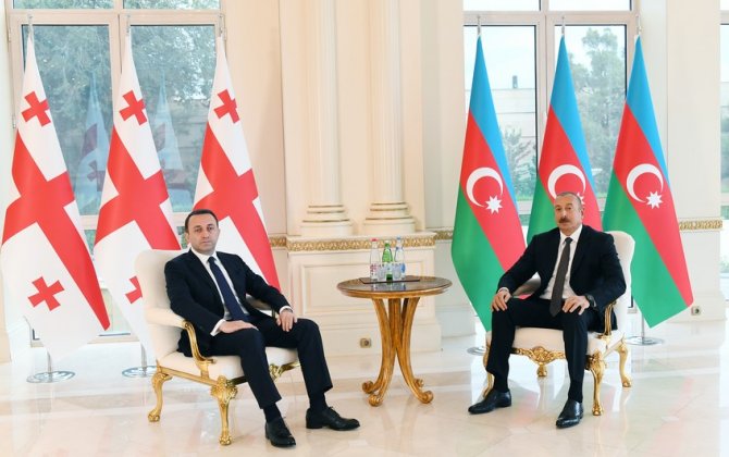 İlham Əliyev Gürcüstanın Baş naziri ilə görüşüb - FOTO- YENİLƏNİB
