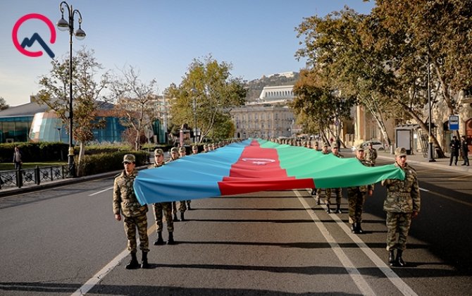 Bakıda Zəfər yürüşü başladı - FOTOLAR